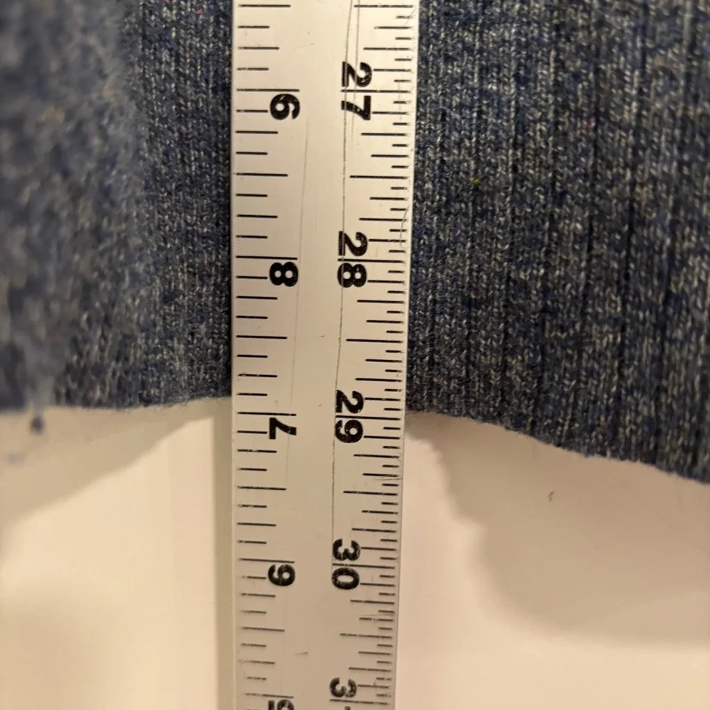 Smartwool Mens XL Merino Wool Blend Quarter Zip Sweater Heather Blue Pullover
